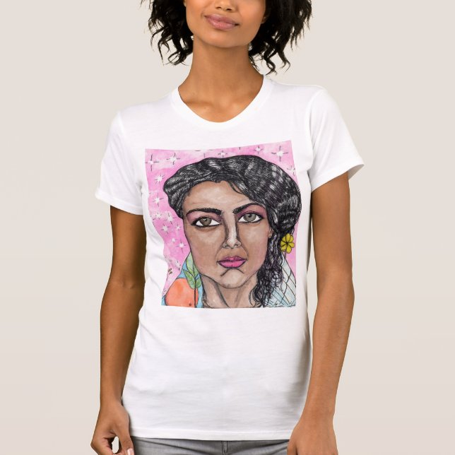 T-shirt la dame du fruit et des fleurs (Devant)