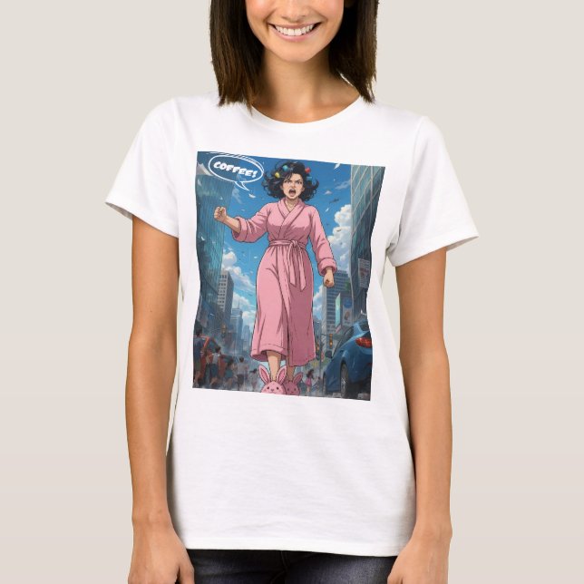 T-shirt La Dame Veut du Café (Devant)