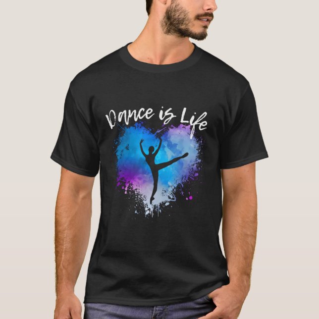 T-shirt La Danse C'Est La Vie Ballet Danser Ballerina Ado  (Devant)