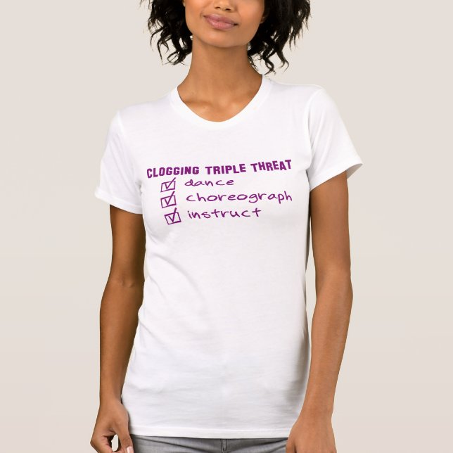 T-shirt La danse chorégraphient instruisent la menace (Devant)