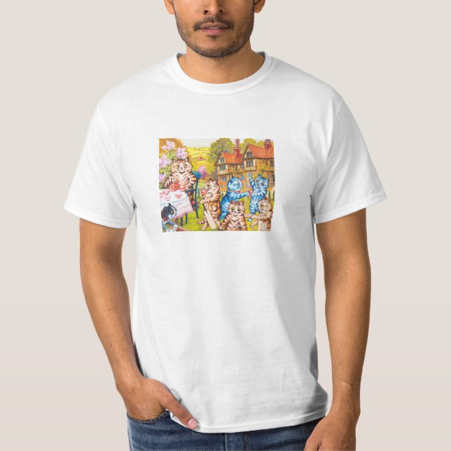 T-shirt La danse colorée Chats psychédéliques Louis Wain (Devant)