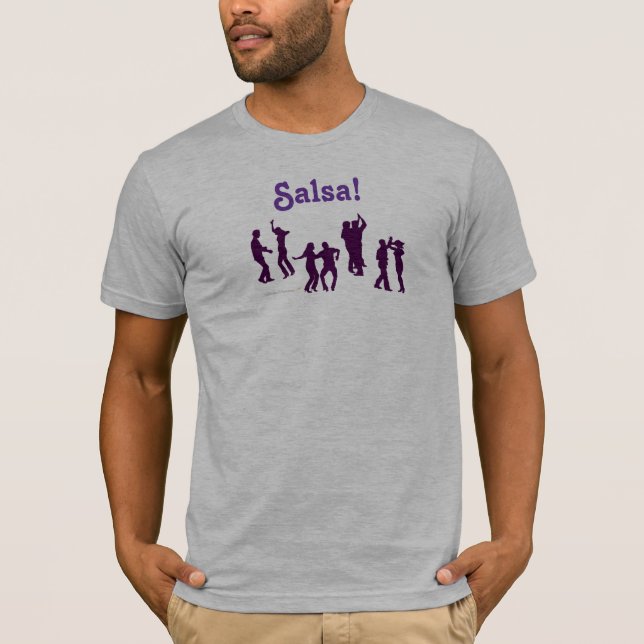 T-shirt La danse de Salsa pose des silhouettes faites sur (Devant)