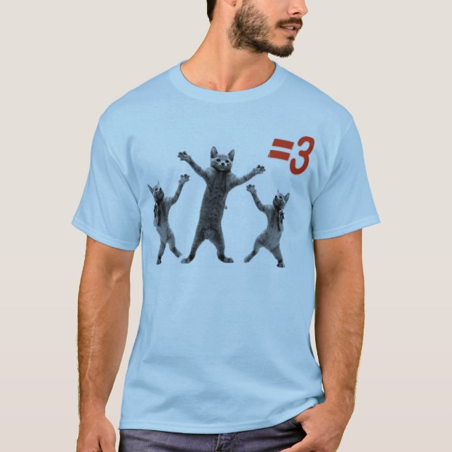 T-shirt la danse des chats égale trois OR (Devant)