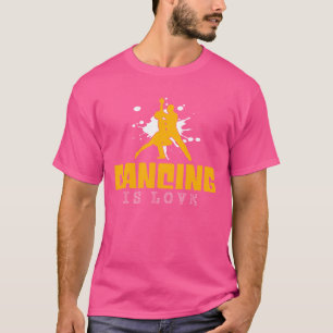 T-shirt la danse est l'amour rétro