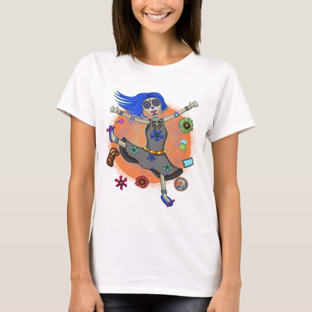T-shirt La danseuse interprète insouciante Joyeuse Fille N (Devant)