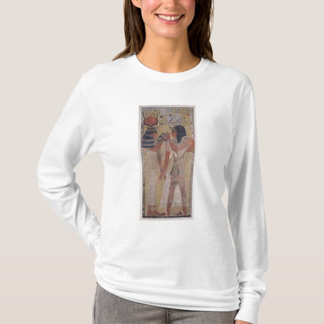 T-shirt La déesse Hathor plaçant le collier magique (Devant)
