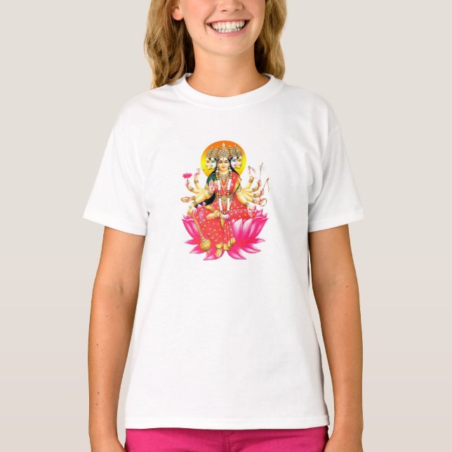 T-shirt La déesse hindou Gayatri Devi (Devant)