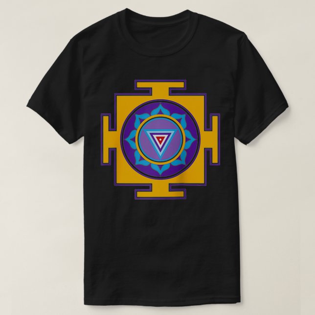 T-shirt La déesse Kali Yantra pleine conscience (Design devant)