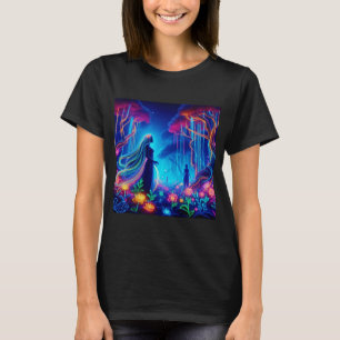 T-shirt La déesse Neon Forêt de Lumière Imaginaire conte d