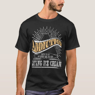 T-shirt La dépendance mange le cadeau de chemise de crème