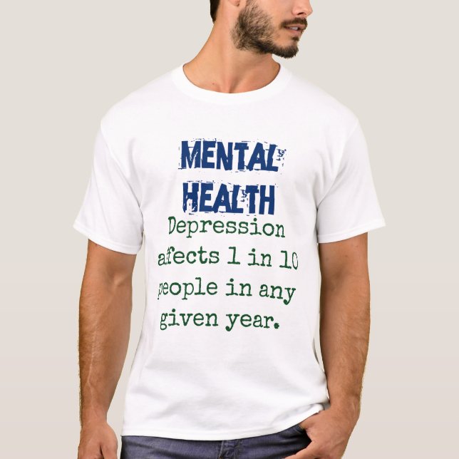 T-shirt La dépression affecte 1 sur 10 - Citation sur la s (Devant)