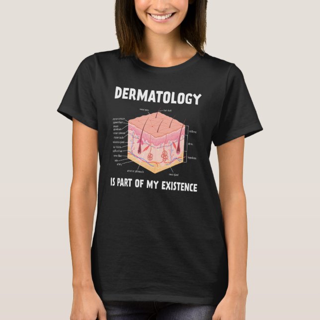 T-shirt La Dermatologie Fait Partie De Mon Anatomie De La  (Devant)