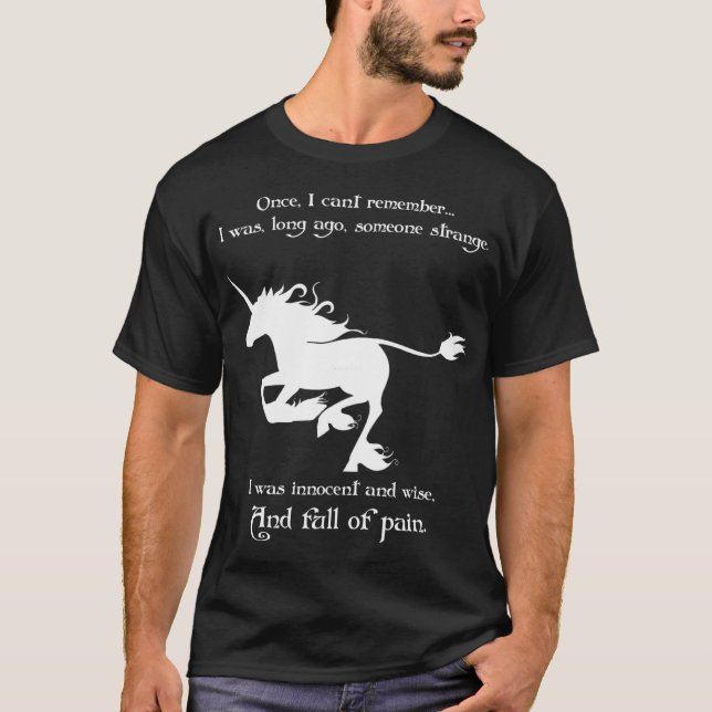 T-shirt La Dernière Licorne  rétro en course (Devant)