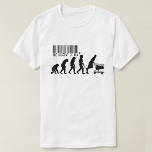 T-shirt La Descente de l'Homme Parodie de l'Évolution Drôl