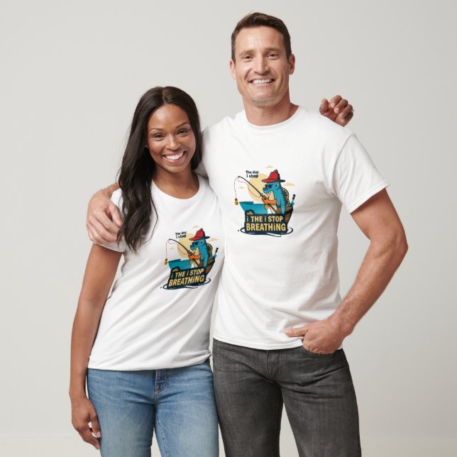 T-shirt La détermination d'un pêcheur (Unisexe)