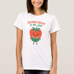 T-shirt La deuxième année est ma confiture Mignonne fraise
