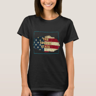T-shirt La devise du drapeau du Wyoming Wyoming