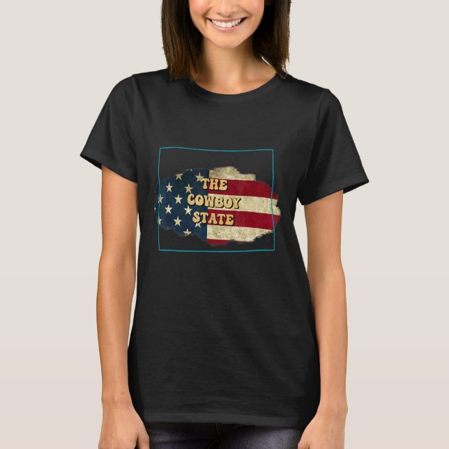 T-shirt La devise du drapeau du Wyoming Wyoming (Devant)