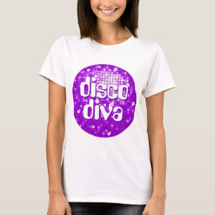 T-shirt La disco couvre de tuiles le dessus pourpre de