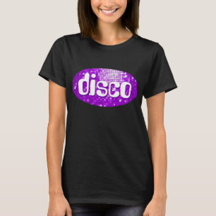 T-shirt La disco couvre de tuiles le noir pourpre de
