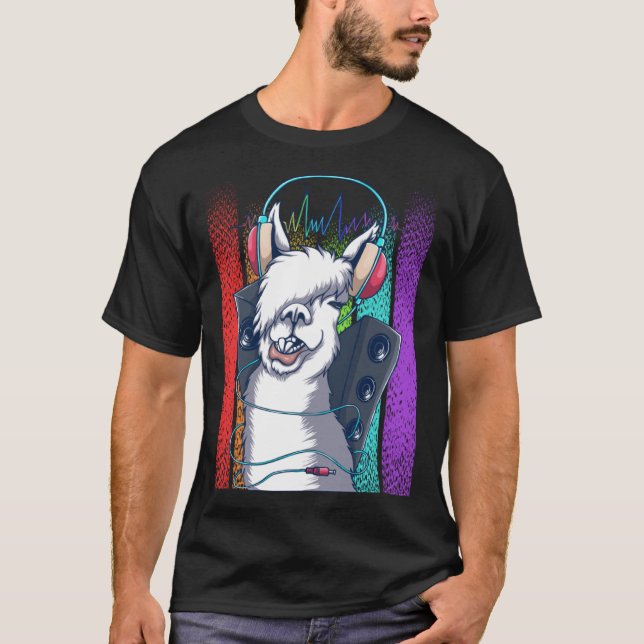 T-shirt La Disco Llama Est Mon Esprit Animal (Devant)