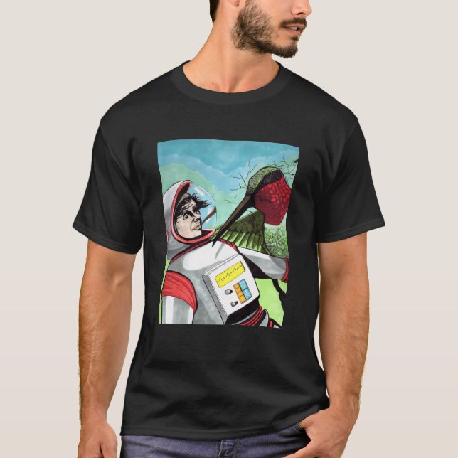 T-shirt La Disimulation - Astronaute et Colibri (Devant)