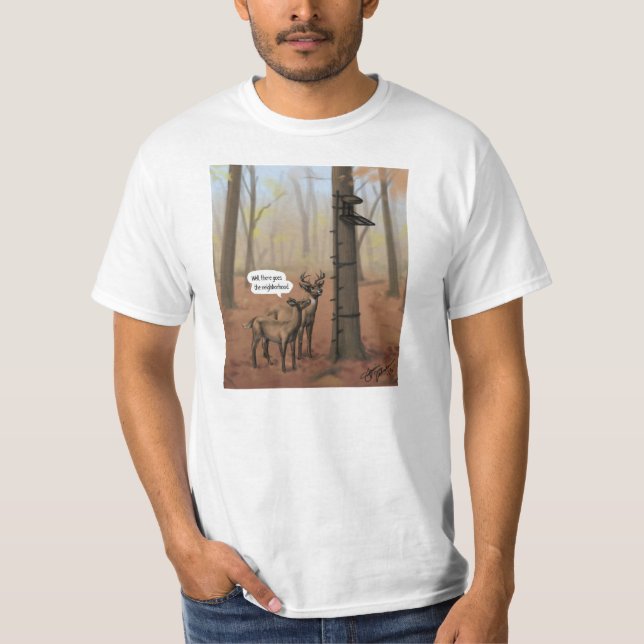 T-shirt "Là disparaît chemise du voisinage" (Devant)