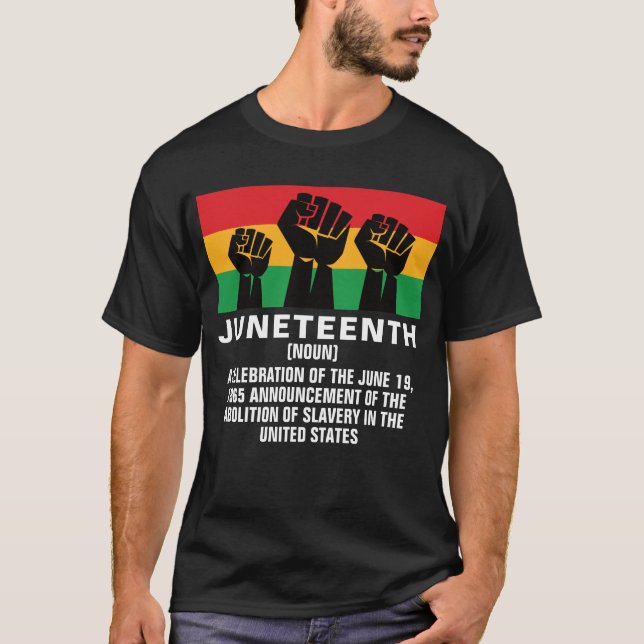T-shirt La dix-neuvième fierté afro-américaine liberté noi (Devant)