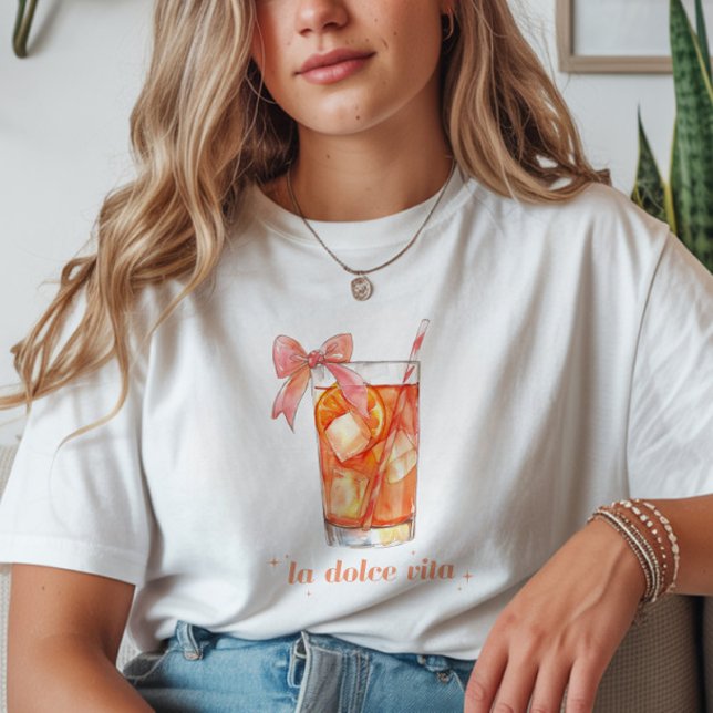 T-shirt 'La Dolce Vita' Italien Aperol Spritz Coquette (Créateur téléchargé)