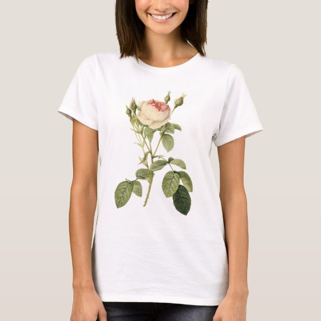 T-shirt la double mousse s'est levée par Redouté (Devant)