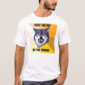 T-shirt La douleur de loup de courage saisissent le jour