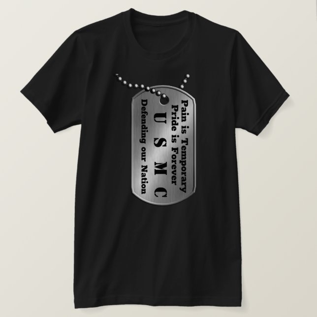 T-shirt La douleur est une fierté temporaire est pour touj (Design devant)