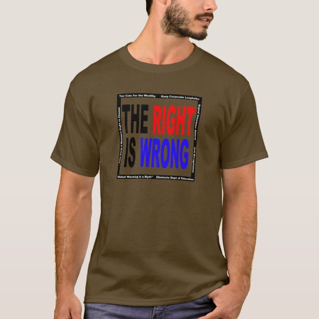 T-shirt La droite est erronée (Devant)