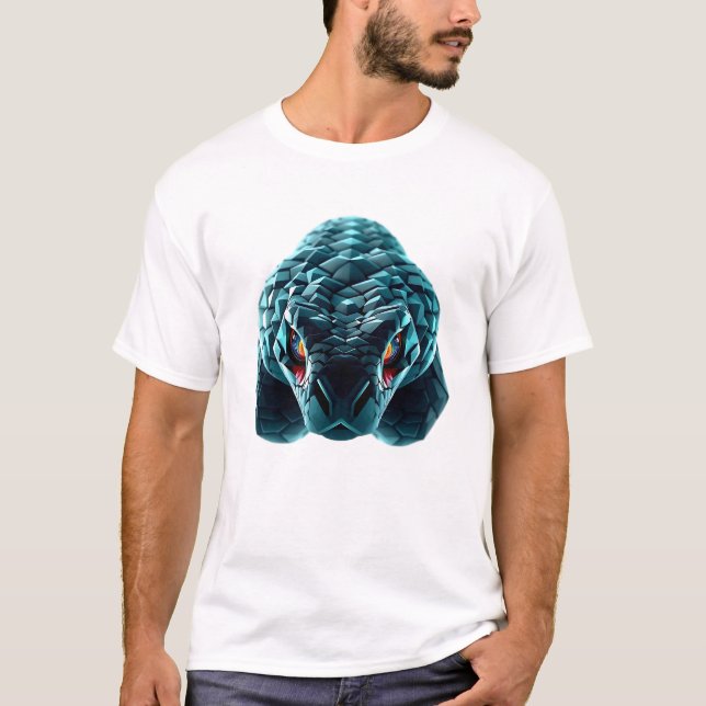 T-shirt La Face De Serpent Flotte Librement (Devant)