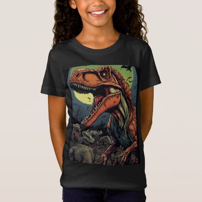 T-Shirt La faim pour les cures : Zombie Dinosaur T-Rex (Devant)