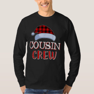 T-shirt La famille Cousin Crew Père Noël fait son jambon