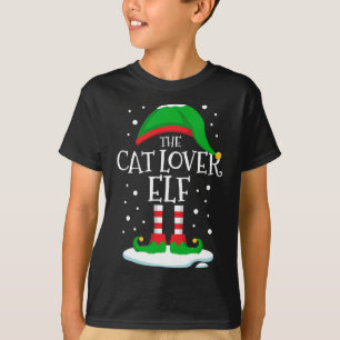 T-shirt La famille de Noël des elfes Amoureux de les chats