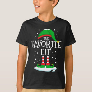 T-shirt La famille de Noël des elfes favorites qui corresp