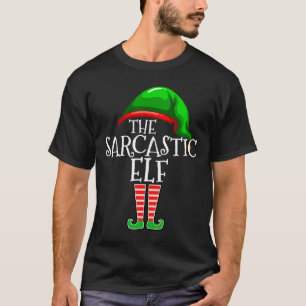 T-shirt La famille d'elfes sarcastiques assortie pour Noël