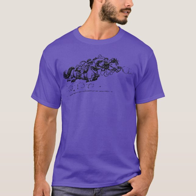 T-shirt La famille des Chevaux et des Cowboys de la well B (Devant)