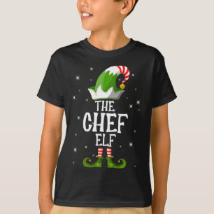 T-shirt La famille des elfes du chef qui correspond à Noël