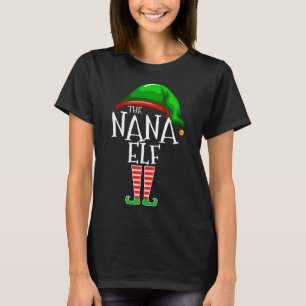 T-shirt La famille Elf Nana Correspondante Grandm Cadeau d