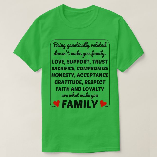 T-shirt La famille n'a pas de sang (Design devant)