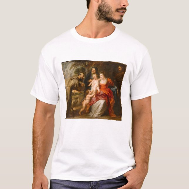 T-shirt La famille sainte avec des saints (Devant)