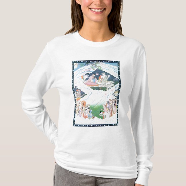 T-shirt La famille sainte de Shiva et de Parvati (Devant)