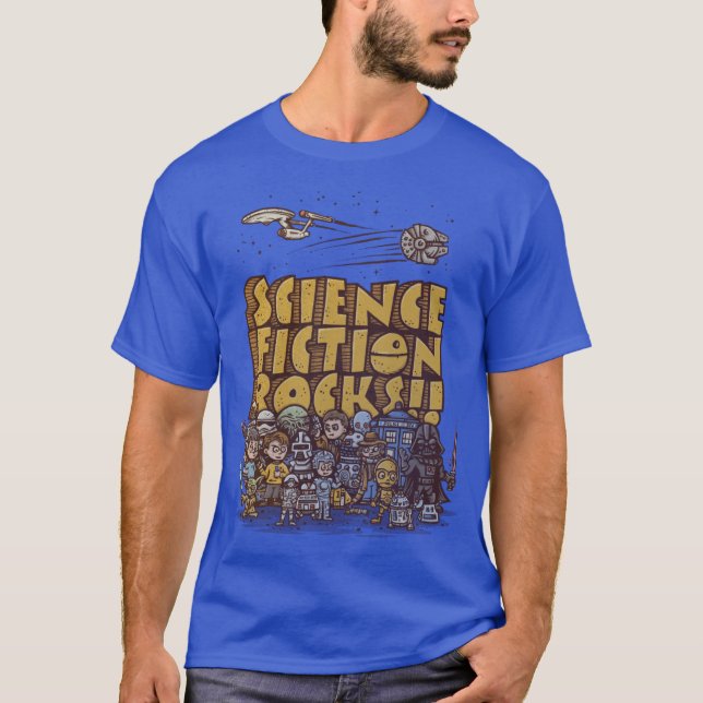 T-shirt La famille Science Fiction Rocks (Devant)