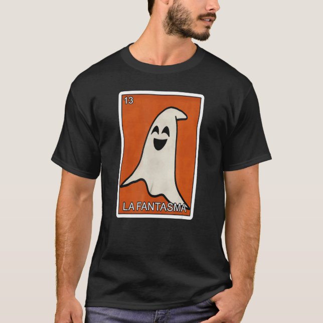 T-shirt La Fantasma Ghost Card Mexican Lottery Card La Fan (Devant)