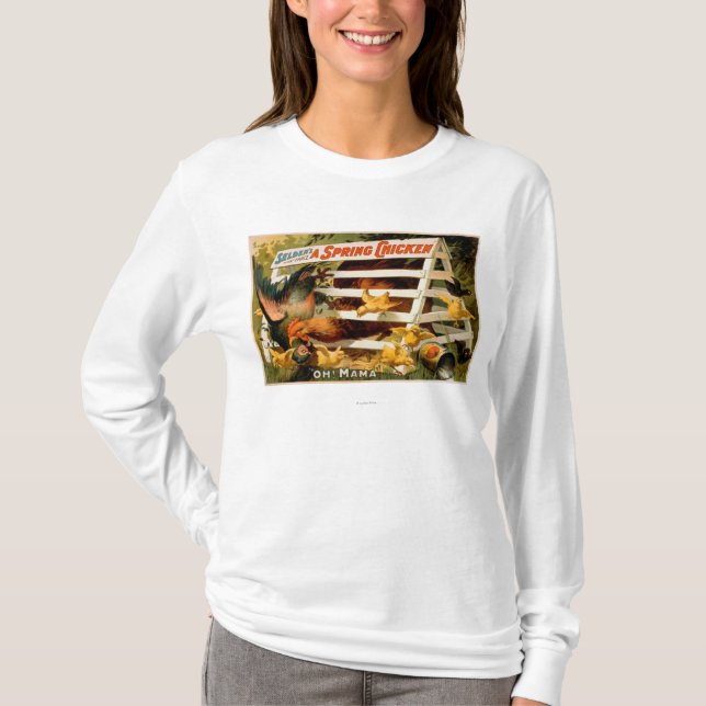 T-shirt La farce drôle de Selden, un jeu 2 de poulet de (Devant)