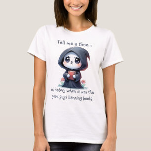 T-shirt La Faucheuse aquarelle amoureuse de livres