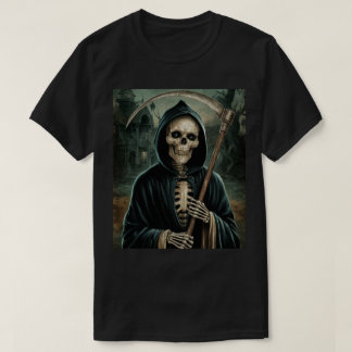 T-shirt La Faucheuse éffrayante de la mort avec Scythe